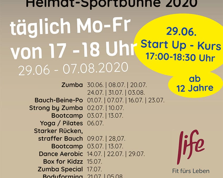 HEIMATSOMMER 2020 – täglich Kurse an der Realschule in Balve